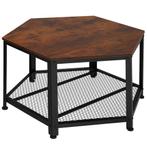 Salontafel Norwich - Industrieel hout donker, rustiek, Maison & Meubles, Tables | Tables de salon, Verzenden