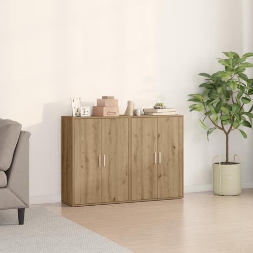 vidaXL Sideboards 2 stuks Artisan Eiken 60x31x84 cm, Maison & Meubles, Armoires | Dressoirs, Envoi