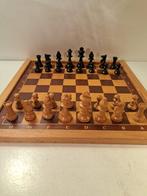 Schaakspel - Uniek Verzwaard Staunton Schaakspel en Damspel, Antiquités & Art, Curiosités & Brocante