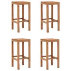 Massief Teakhout Barkrukken | Retour Deal | Topdeal!, Huis en Inrichting, Verzenden, 60 tot 90 cm, Nieuw, 4 krukken