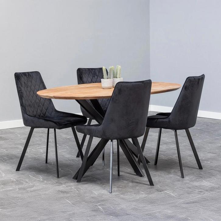 Mangohouten Eettafel Ovaal Julia 180x100 cm (2,5 cm), Huis en Inrichting, Tafels | Eettafels, 100 tot 150 cm, 150 tot 200 cm, Ovaal