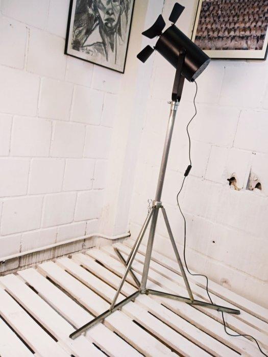 Statief vloerlamp - Vintage reflectorlamp - Aluminium,, Antiek en Kunst, Antiek | Verlichting