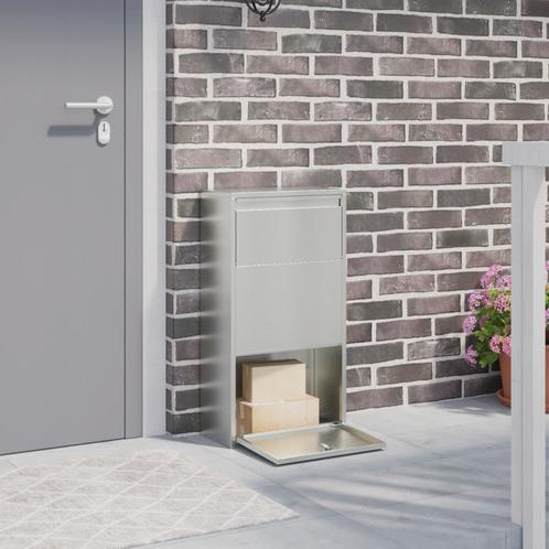 vidaXL Pakket Inzameldoos 44x22x82 cm in Gegalvaniseerd, Tuin en Terras, Brievenbussen, Nieuw, Verzenden