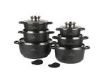 Veiling - 12-delige Luxe Pannenset van Gesmeed Aluminium, Huis en Inrichting, Nieuw