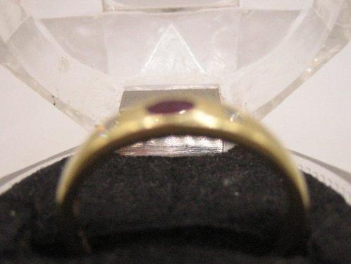 Bague - 14 carats Or jaune, Bague Brillants Rubis Fritz, Handtassen en Accessoires, Ringen