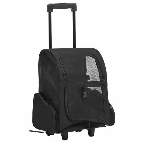 vidaXL Huisdierentrolley inklapbaar zwart, Dieren en Toebehoren, Overige Dieren-accessoires, Nieuw, Verzenden