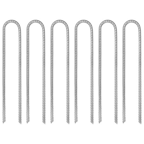 vidaXL Tentharingen 6 st U-vormig Ø7 mm 30 cm gegalvaniseerd, Caravans en Kamperen, Tentaccessoires, Nieuw, Verzenden
