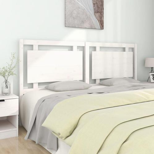 vidaXL Tête de lit Blanc 185,5x4x100 cm Bois massif de, Maison & Meubles, Chambre à coucher | Lits, Neuf, Envoi