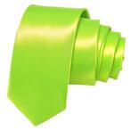 Fako Fashion - Skinny Stropdas - Effen - 145cm - Fluo Groen, Kleding | Heren, Verzenden, Nieuw