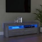 vidaXL Tv-meubel met LED-verlichting 120x35x40 cm grijs, Huis en Inrichting, Kasten |Televisiemeubels, Nieuw, Verzenden