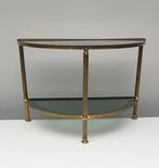 Bijzettafel - Glas, Messing - Mid-Century Sidetable