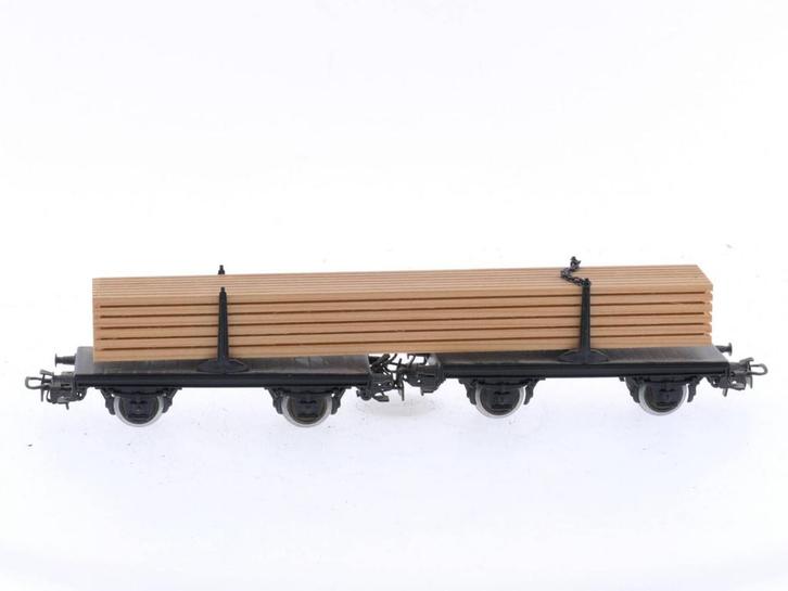 Schaal H0 Märklin 4665 langhoutwagon met lading van de DB.., Hobby en Vrije tijd, Modeltreinen | H0, Wagon, Gebruikt, Märklin