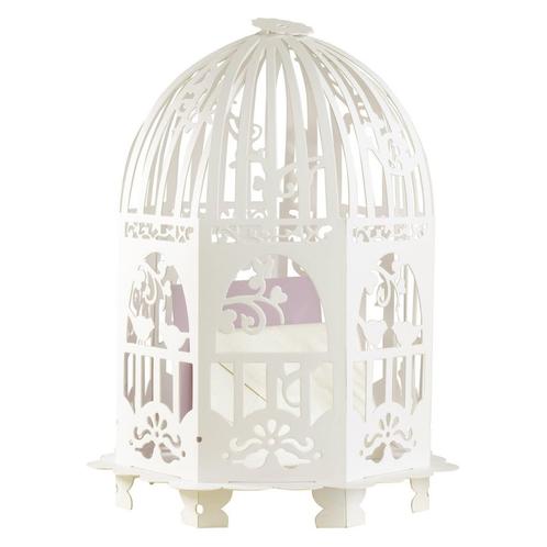 Beige Kaartenhouder Vogelkooi 33cm, Hobby en Vrije tijd, Feestartikelen, Nieuw, Verzenden