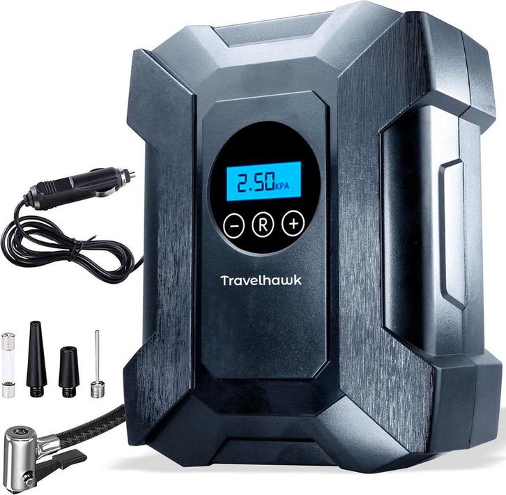 2dekans | Travelhawk Compressor Bandenpomp – Elektrische, Doe-het-zelf en Bouw, Compressors, Ophalen of Verzenden