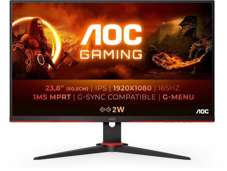 AOC 24G2SPAE - Gaming Monitor - 165Hz 1ms FreeSync G-Sync -, Computers en Software, Monitoren, Zo goed als nieuw, Verzenden