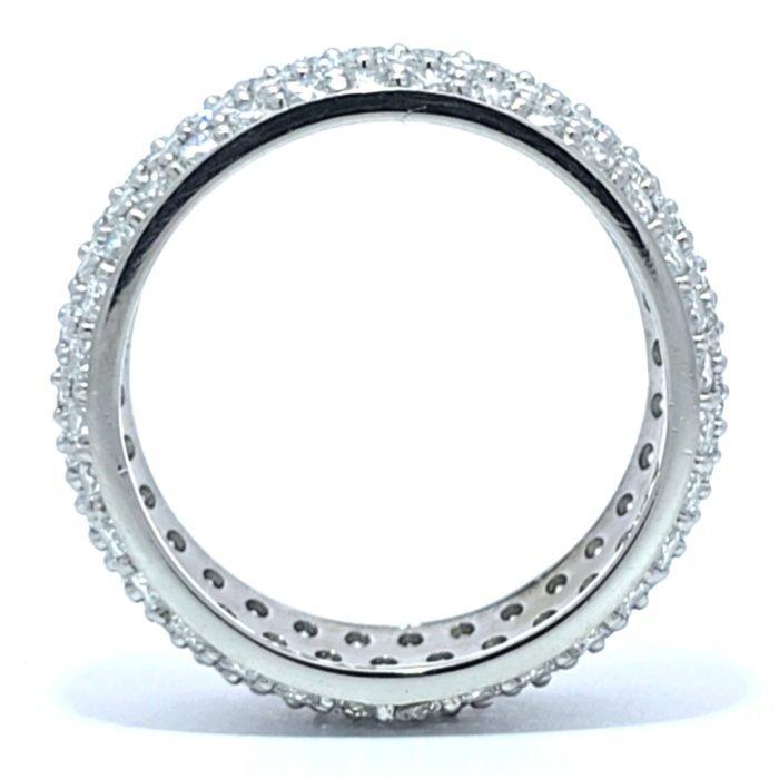Ring Platina - 4.65ct. tw. Diamant (Natuurlijk) - VVS-Pavé, Handtassen en Accessoires, Ringen