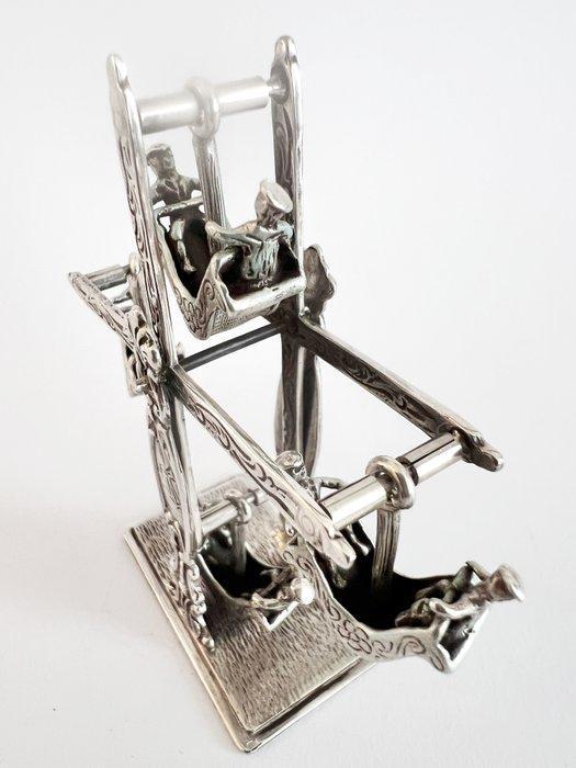 Beeldje - Carrousel Jugendstill 1890-1930 - .925 zilver, Antiquités & Art, Antiquités | Argent & Or