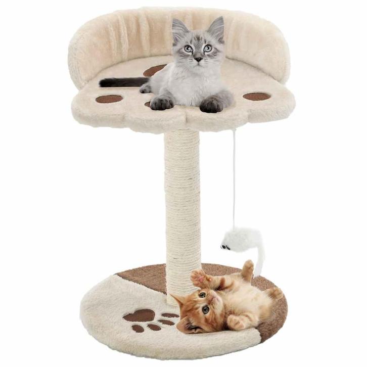 vidaXL Kattenkrabpaal met sisal krabpaal 40 cm beige en, Dieren en Toebehoren, Katten-accessoires, Nieuw, Verzenden