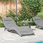 Zwart Acacia Ligbed 184x55cm | OP = OP | 40% Voordeel!, Verzenden, Nieuw, Hout, Inklapbaar