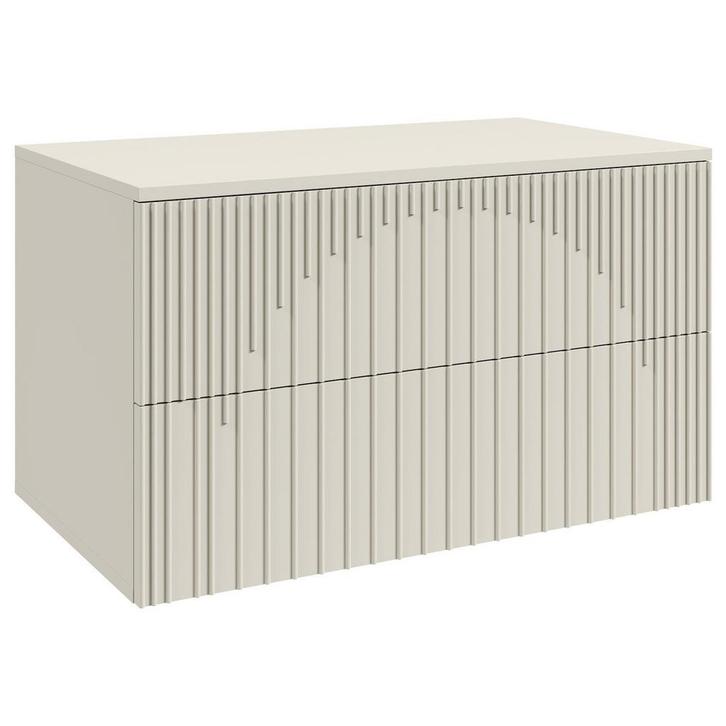 Wastafel Onderkast Ancon 80 cm Beige Wastafelmeubel, Huis en Inrichting, Badkamer | Badkamermeubels, Nieuw, Verzenden