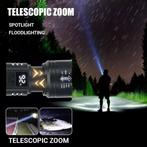 Tactische Zaklamp - 2000 Lumen LED Schijnwerper met Zoom, Verzenden, Nieuw
