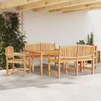 vidaXL Ensemble à manger de jardin 5pcs Bois de teck, Jardin & Terrasse, Verzenden, Neuf