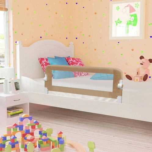 vidaXL Bedhekje peuter 120x42 cm polyester taupe, Kinderen en Baby's, Traphekjes, Nieuw, Verzenden