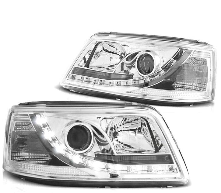 PHARES POUR VOLKSWAGEN VW T5 03-09 DAYLIGHT CHROMÉ, Auto-onderdelen, Verlichting, Verzenden