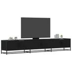 vidaXL Tv-meubel 240x35x41 cm bewerkt hout zwart, Huis en Inrichting, Kasten |Televisiemeubels, Verzenden, Nieuw