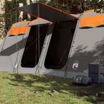 vidaXL Tunneltent 10-persoons waterdicht grijs en oranje, Verzenden, Nieuw
