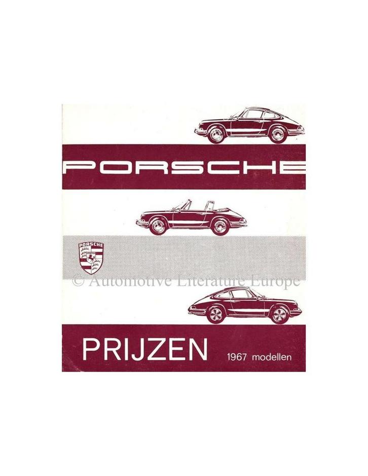 1967 PORSCHE 911 / 912 PRIJSLIJST NEDERLANDS, Boeken, Auto's | Folders en Tijdschriften, Ophalen of Verzenden