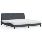 vidaXL Bed met matras fluweel donkergrijs 200x200 cm, Huis en Inrichting, Verzenden, Nieuw