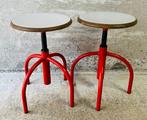 Tabouret (2) - Fer, Bois, Plastique - Sgabello Industrial