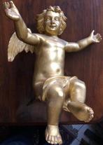 Beeld, Engel/Putto - 50 cm - Hout, Verguld - Eind 18e eeuw, Antiek en Kunst