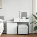 vidaXL Kaptafel met LED 115x37x110,5 cm wit, Verzenden, Nieuw