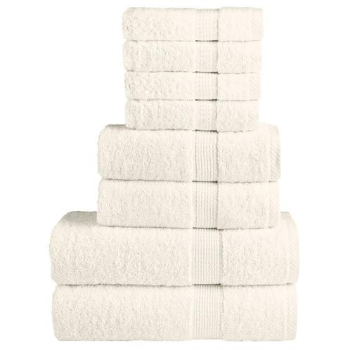 vidaXL 8-delige Handdoekenset SOLUND 600 g/m² crèmekleurig, Huis en Inrichting, Badkamer | Badtextiel en Accessoires, Nieuw, Verzenden