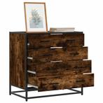 vidaXL Ladekast 70x41x70 cm bewerkt hout gerookt, Verzenden, Nieuw