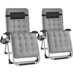 tectake Ligbed Cloud inklapbaar, traploos verstelbaar - lich, Tuin en Terras, Verzenden, Nieuw