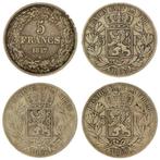 Belgique. 5 Frank 1847/1868 (4 stuks)  (Sans Prix de, Postzegels en Munten