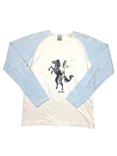 Nike T-Shirt (Horse design, reworked) Maat L, Bijoux, Sacs & Beauté, Accessoires Autre, Enlèvement ou Envoi