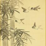 Bamboo and Nine Sparrows - Fujii Shorin  (1824-1894) -