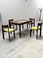 Lübke Interlübke - Stoel - Eik, Fluweel - Eettafel & 4