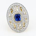 [GRS Certified] - (Blue Sapphire) 2.35 Cts - (Diamond) 1.09