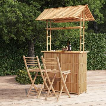 vidaXL 3-delige Barset bamboe, Verzenden