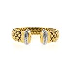 18 Krt. Bicolor gouden armband met diamant; 0,80 ct; Ø 55.., Gebruikt, Overige kleuren, Ophalen of Verzenden, Met edelsteen