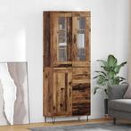 vidaXL Highboard met lade Oud Hout 69,5 x 34 x 180 cm, Huis en Inrichting, Kasten | Dressoirs, Verzenden, Nieuw