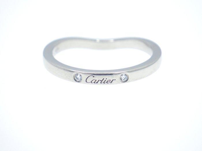 Cartier - Ring - Ballerina Wedding band Ring 3 Diamond Pt950, Handtassen en Accessoires, Ringen