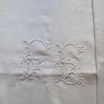 Drap de lit - 320 cm - 230 cm - Drap en lin brodé