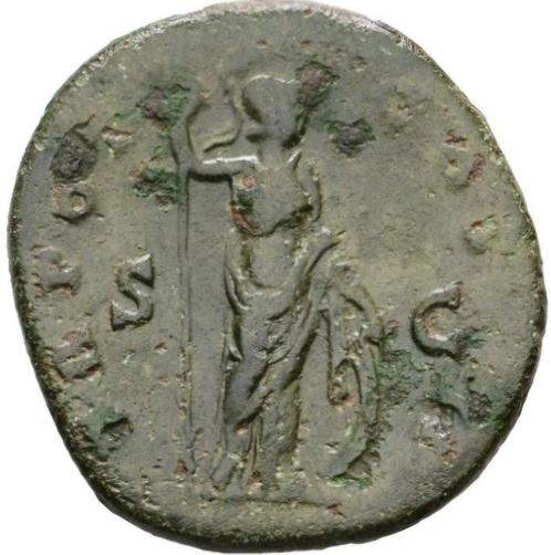 Empire romain. Marcus Aurelius (AD 161-180). As as Caesar AD, Postzegels en Munten, Munten | Europa | Niet-Euromunten