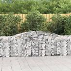 vidaXL Schanskorven 9 st gewelfd 400x30x80/100 cm ijzer, Tuin en Terras, Verzenden, Nieuw